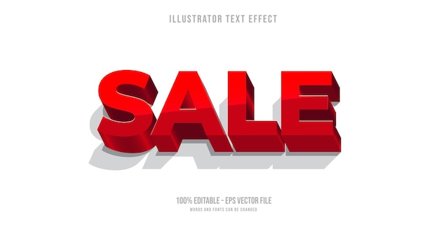 Sale text effect, editable text style