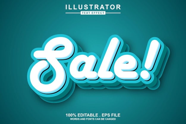 Sale  text effect editable