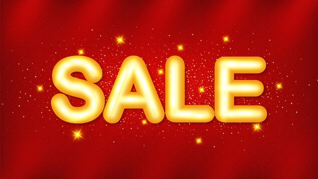 Sale text effect with colorful background