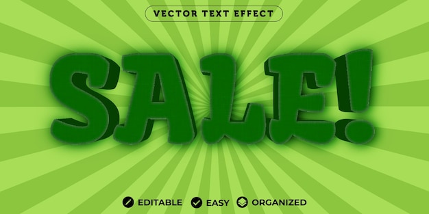 Текстовый эффект распродажиПолностью редактируемый текстовый эффект шрифта