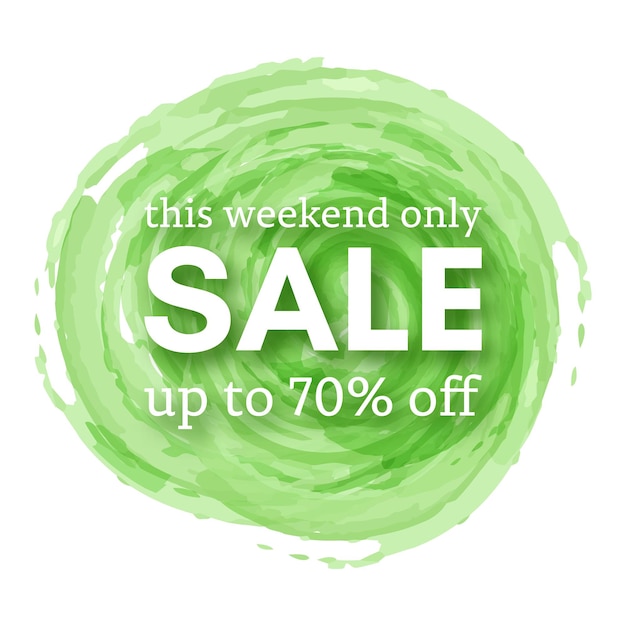 Sale this weekend only up to 70% off sign