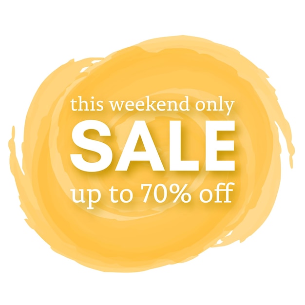 Sale this weekend only up to 70 off sign