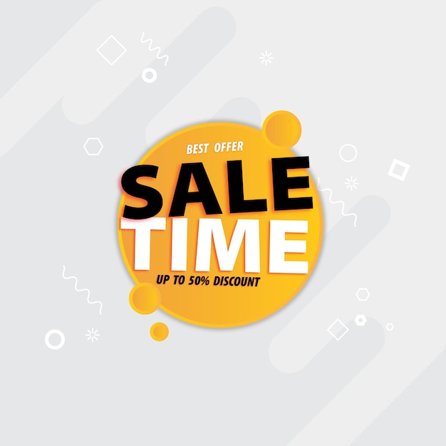 Sale time business advertising tag