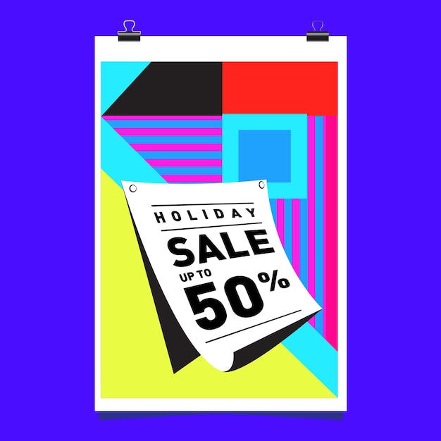 Sale up to 50% poster design template