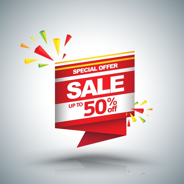 Sale vector banner - discount up to 50% 