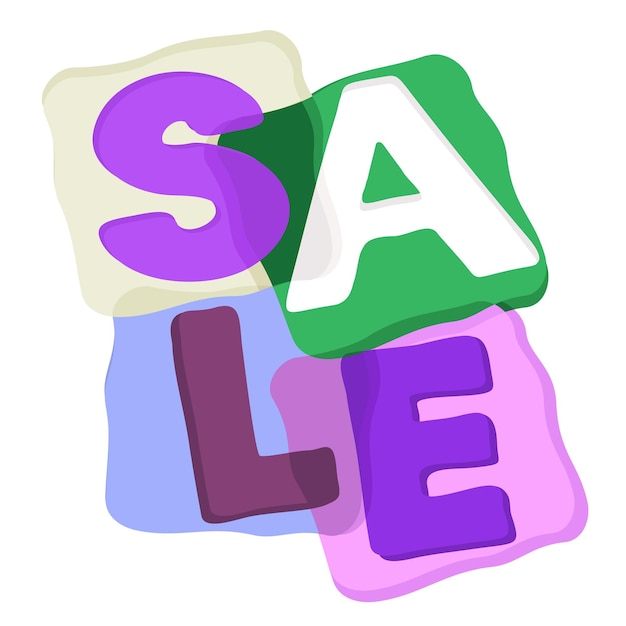 Sale. vector illustration with lettering isolated on light background.