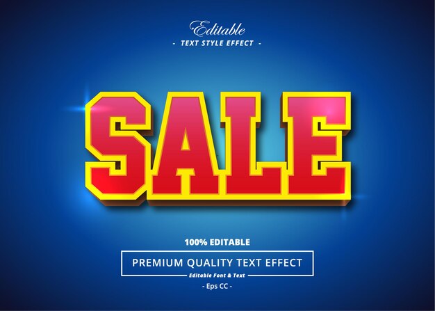 Sale vector text style effect