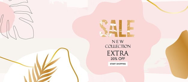 Vector sale website banner sale tag sale promotional material vector illustration