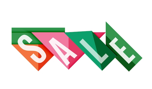 Vector sale word label banner