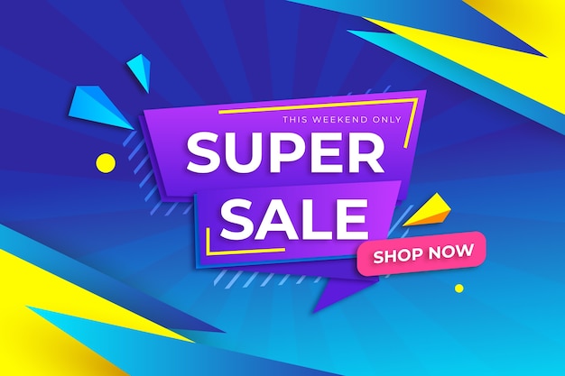 sales banner collection in origami style concept
