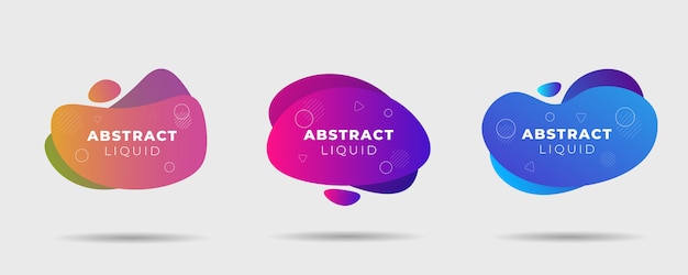 sales banner templates with liquid gradient shapes