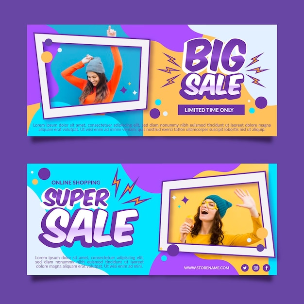 Sales banners designs