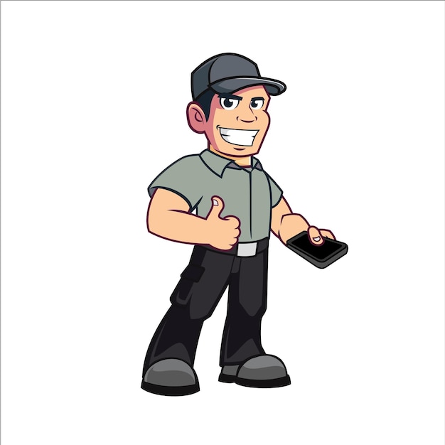 salesman mascot design