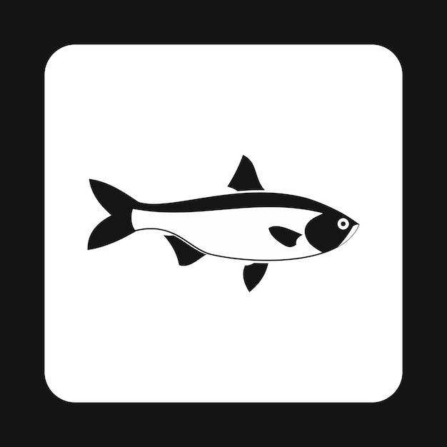 Salmon fish icon in simple style isolated on white background Inhabitants aquatic environment symbol