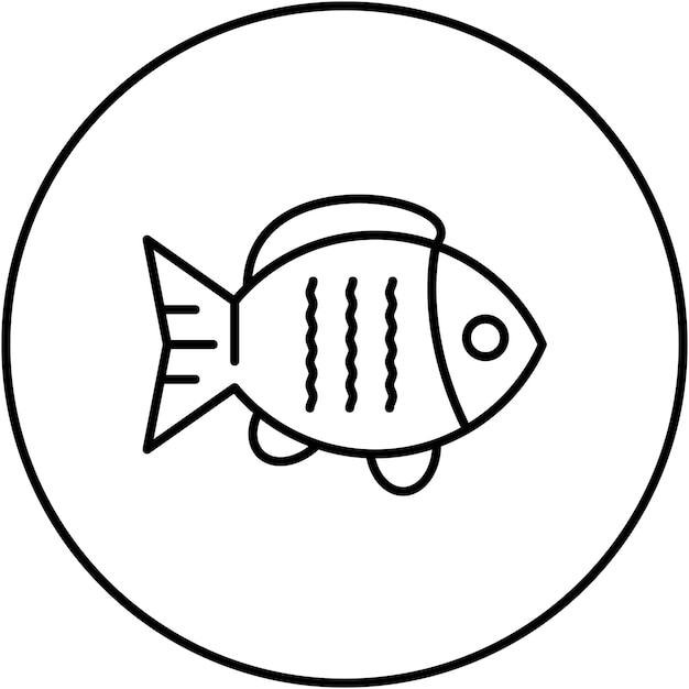 Икона векторного изображения лосося может быть использована для рыбалки