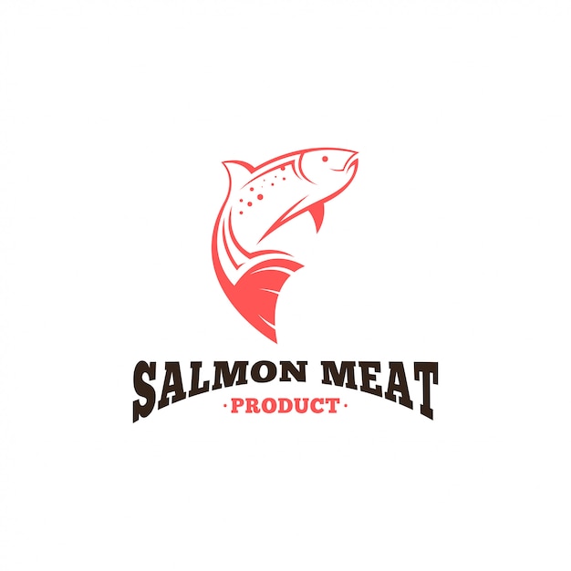 Salmon logo template.