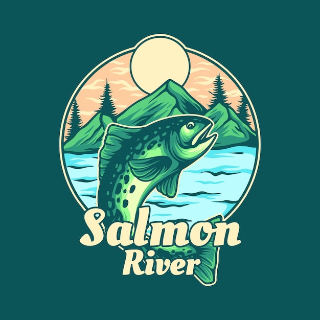 Salmon River Illustration