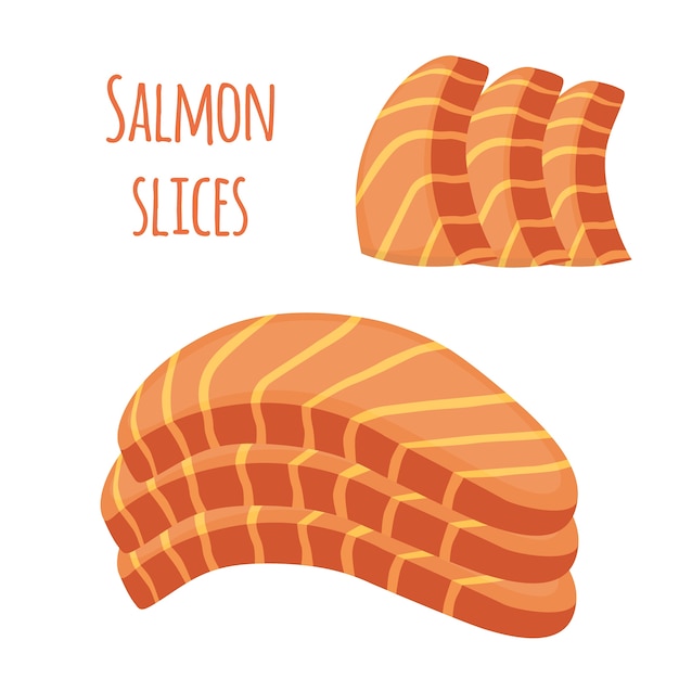 Salmon slices