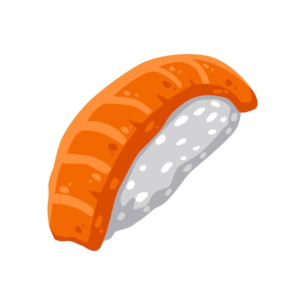 Salmon sushi food cartoon vector illustration