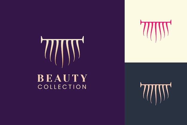 Salon logo template with simple and luxury hair shape