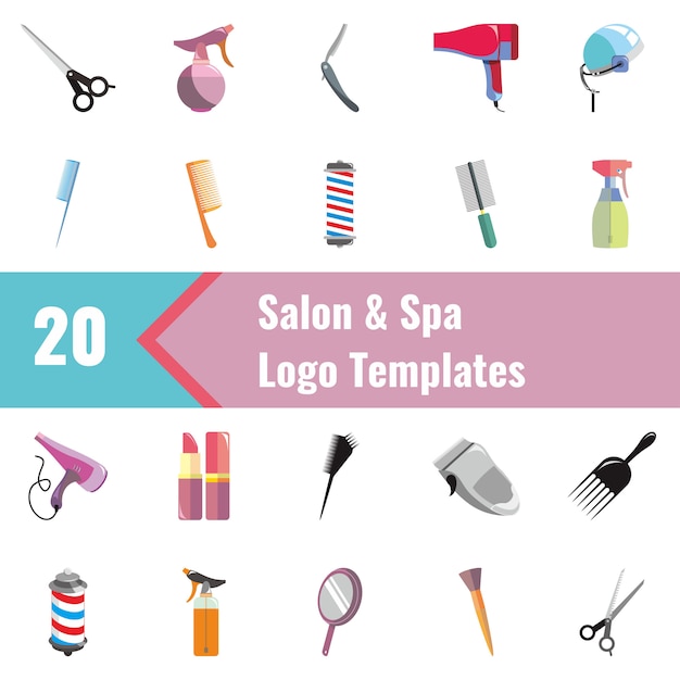 Vector salon & spa logo templates