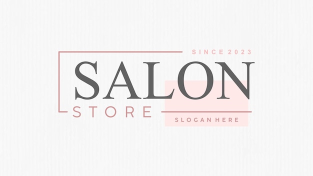 Vector salon store template logo