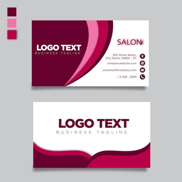 Modello di salone businees card vector