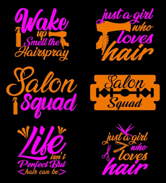 Salon Vector T-shirt design.