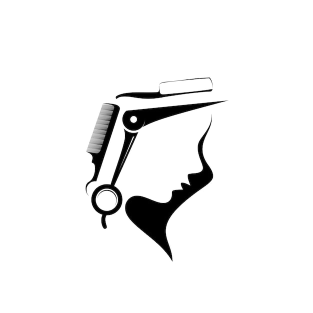 Salon woman logo silhouette