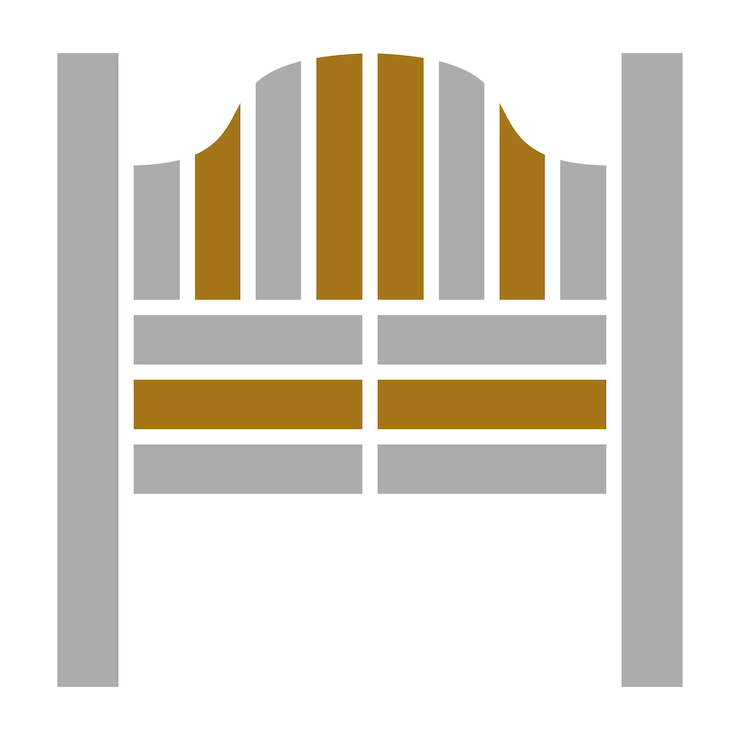 Vector saloon gate icon style
