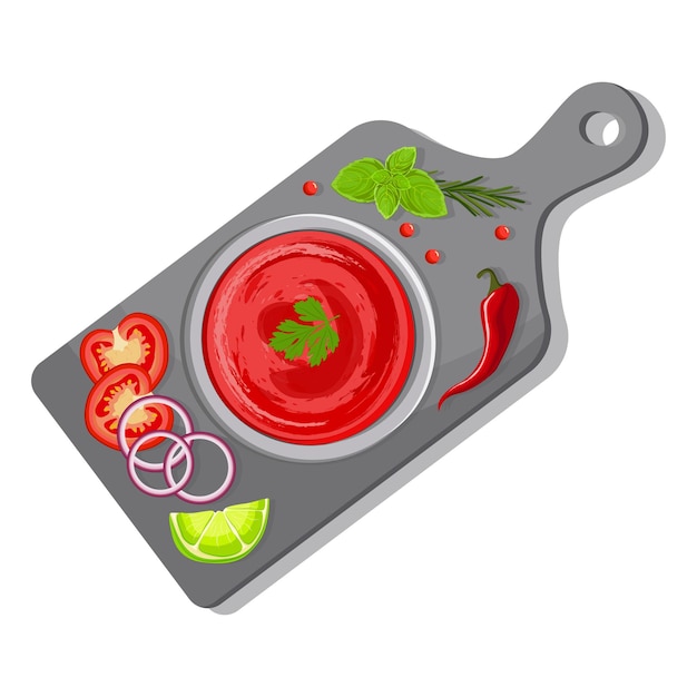 Salsa con ketchup in un piatto cucina latinoamericana salsa