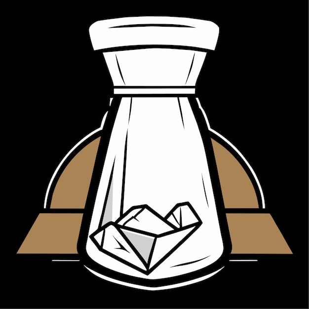 Salt bag doodle vector illustration