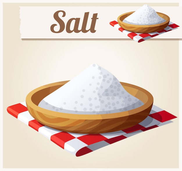 Vector salt. detailed