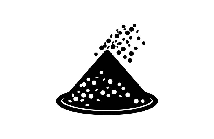 Vector salt icon flat vector illustration