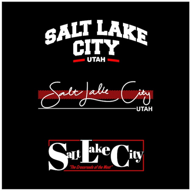 Salt lake city Vintage typography design in vector illustration tshirt clothing and other uses