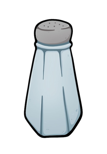 salt and pepper shaker restaurant kitchen spices cartoon linear coloring
