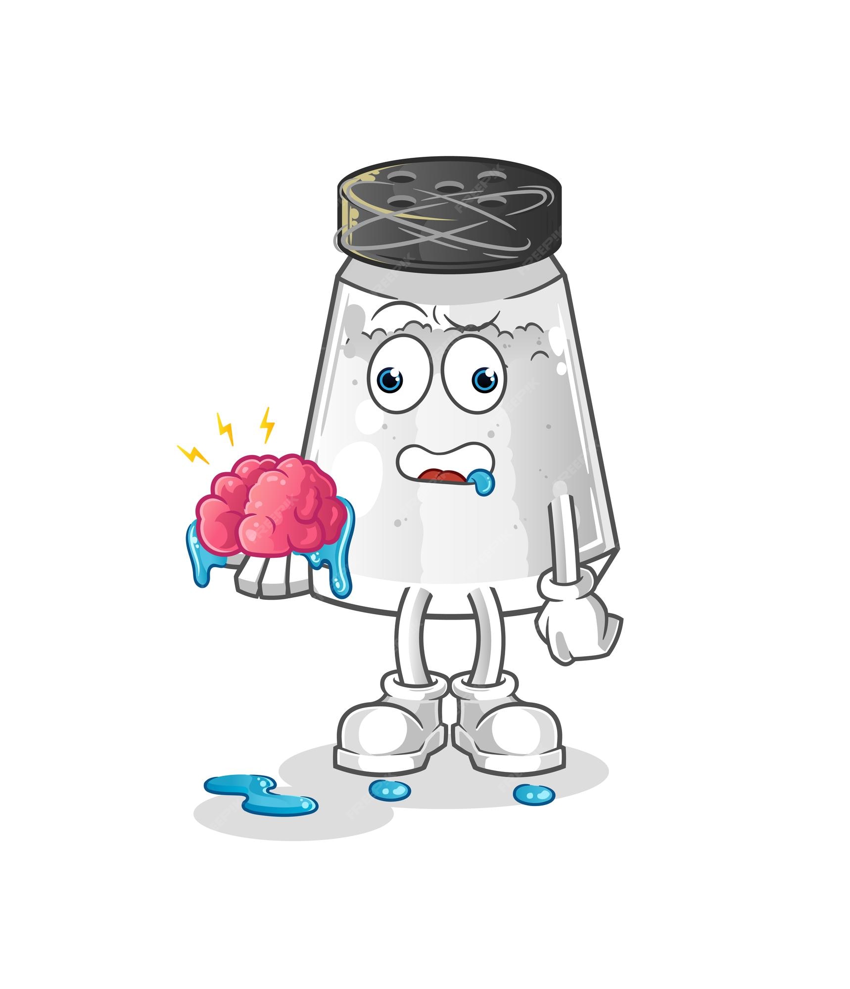 Premium Vector | Salt shaker no brain vector cartoon character Premium Vector | Salt shaker no brain vector cartoon character