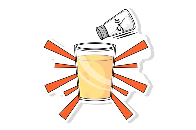 Salted drinks vector illustration