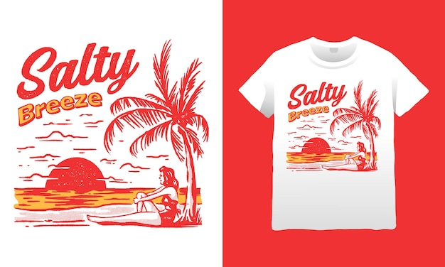 Salty Breeze beach illustration