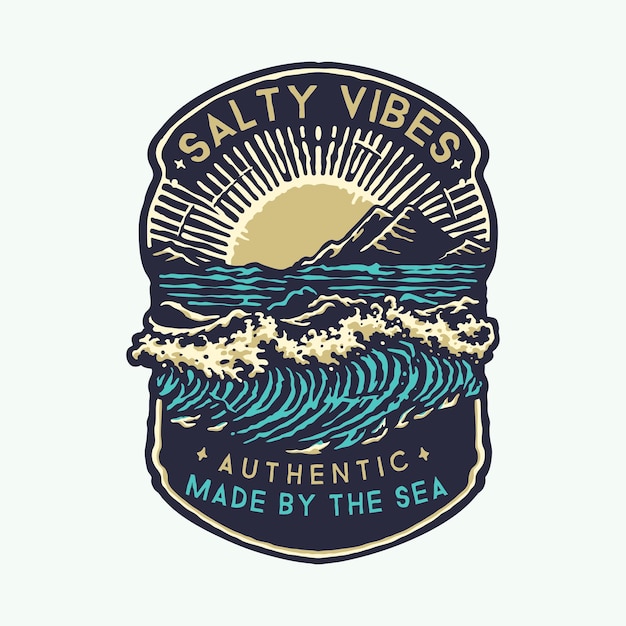 Salty vibes and the waves logo with the title 'salty vibes '