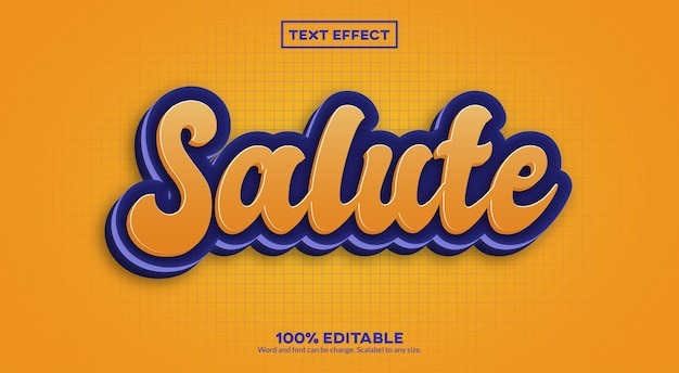 Salute text effect