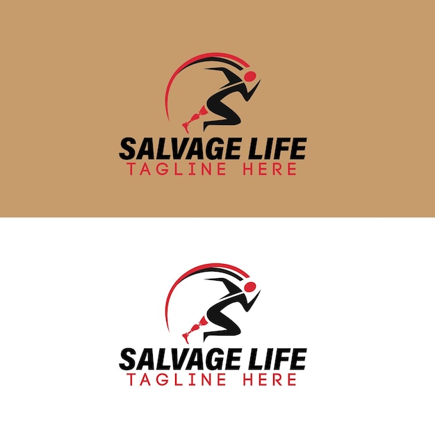 Vector salvage life-logo ontwerp