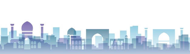 Samarkand Transparent Layers Gradient Landmarks Skyline