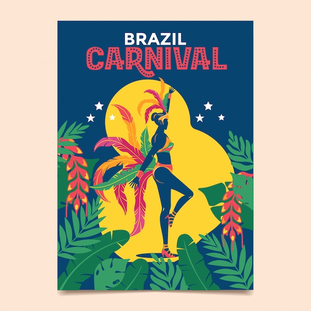 Vector samba dance for brazil carnival celebration