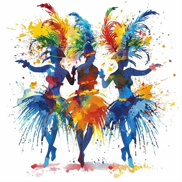 Vector samba_rhythms_in_watercolor_carnival_bliss_vector