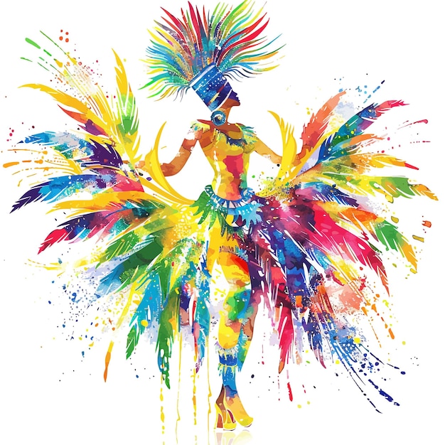 Vettore samba_ritmi_in_acquerel_carnival_bliss_vector