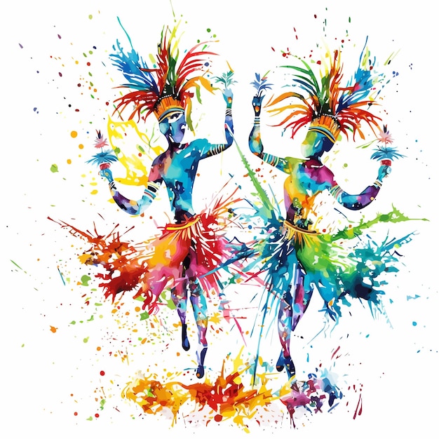 Vector samba_rhythms_in_watercolor_carnival_bliss_vector