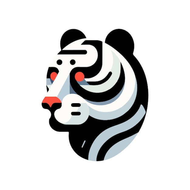Vector samenvatting van het logo van het tijgerhoofd