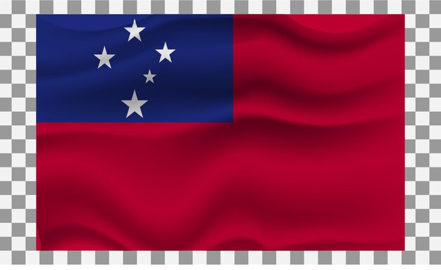 Samoa flag 3d