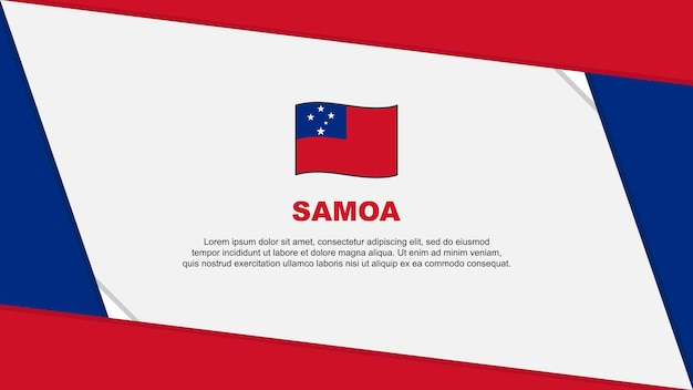 Samoa Flag Abstract Background Design Template Samoa Independence Day Banner Cartoon Vector Illustration Samoa Independence Day